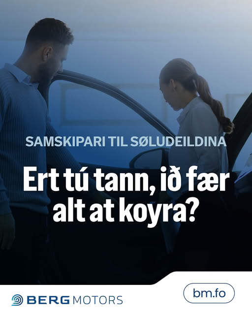 Samskipari til søludeildina - Berg Motors
